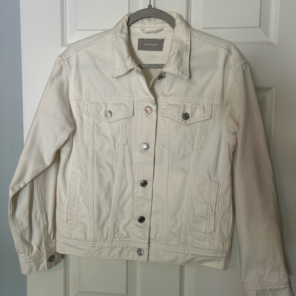 Everlane White Denim Jacket